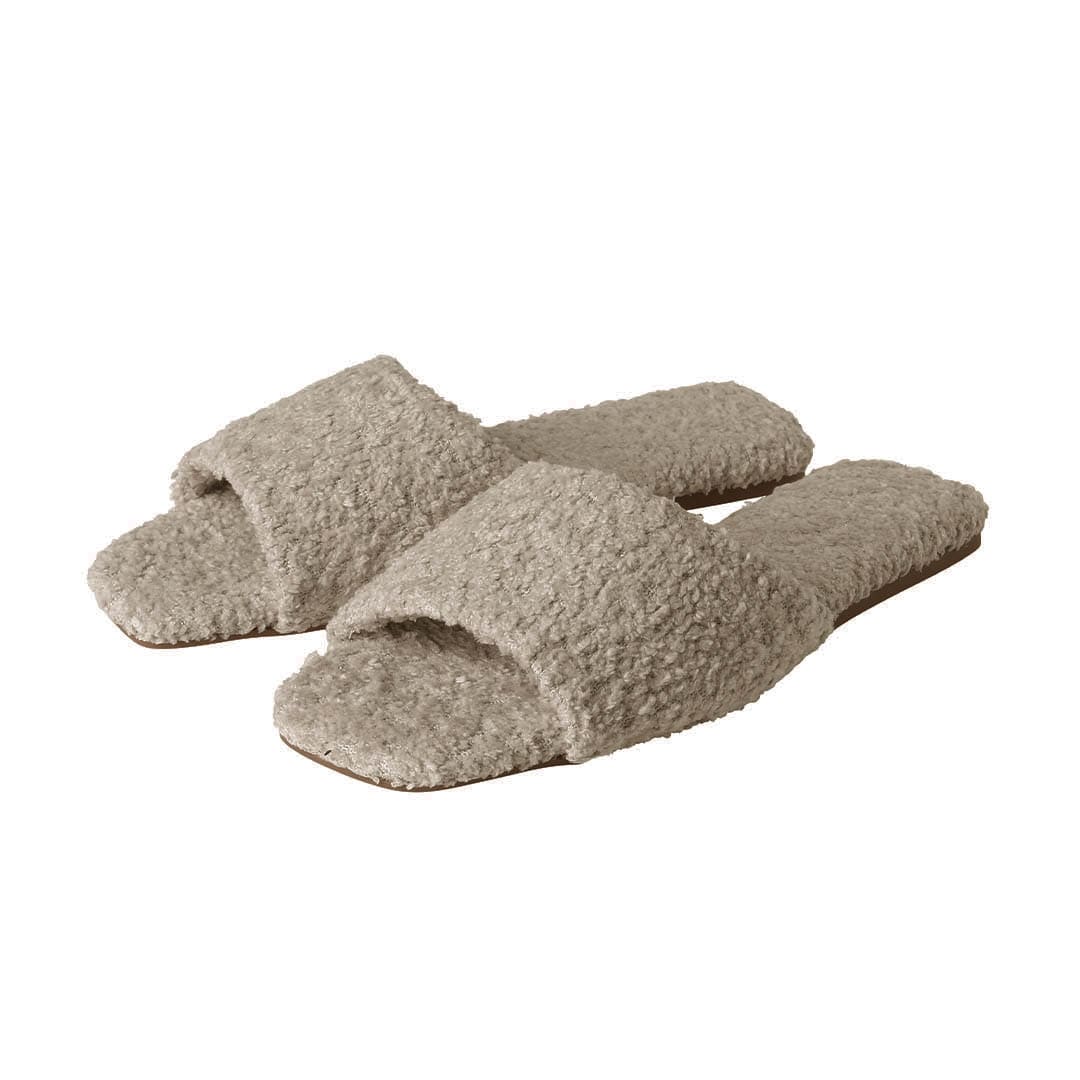 DURA-SOLE SLIPPERS WOMEN CURLY LIGHT GRAY