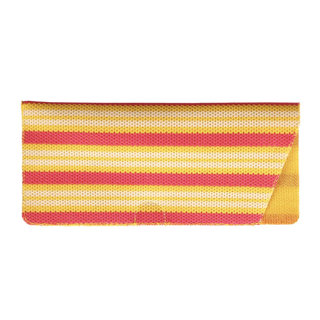 GLASSES CASE STRIPEY YELLOW