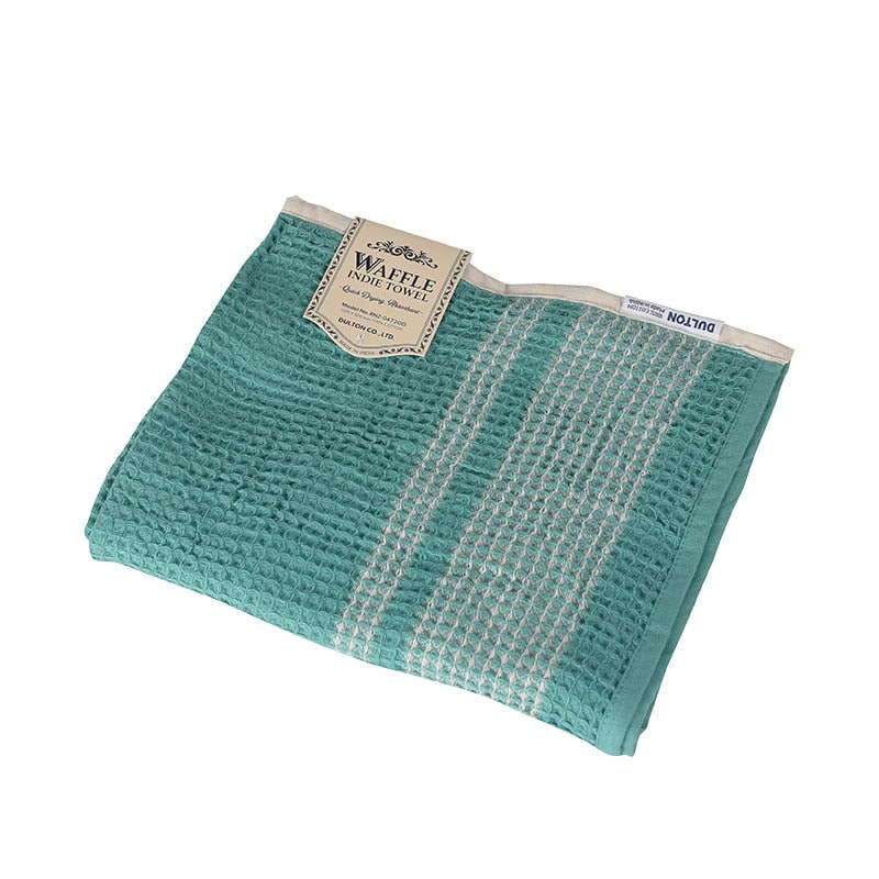 WAFFLE INDIE TOWEL GRAY GREEN