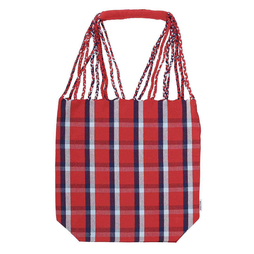 HAMMOCK TOTE L CHECK RED