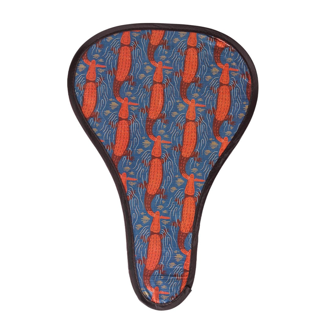 POP-UP HAND FAN CROCODILE BLUE