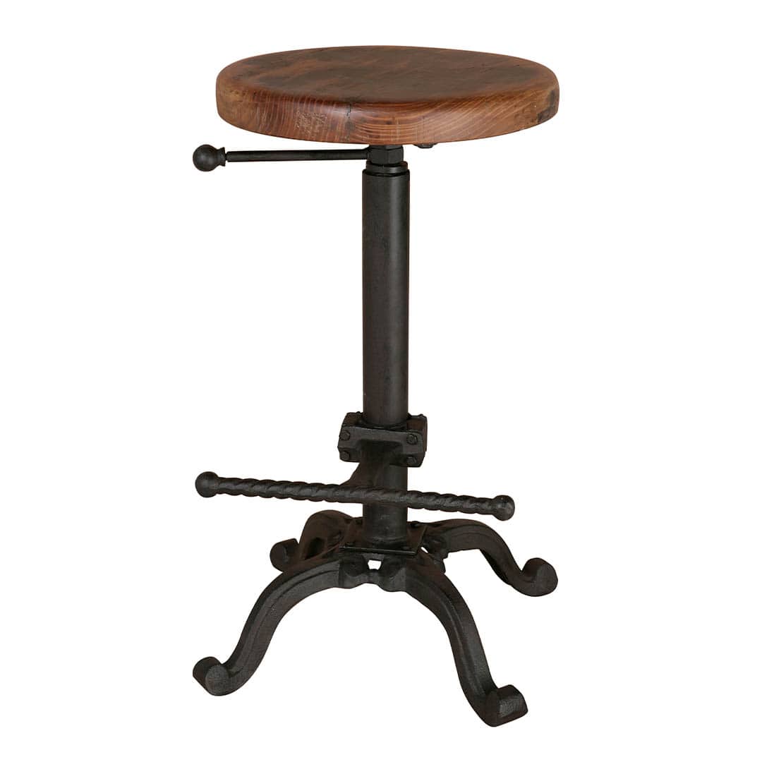 BAR STOOL ANTIQUE BLACK