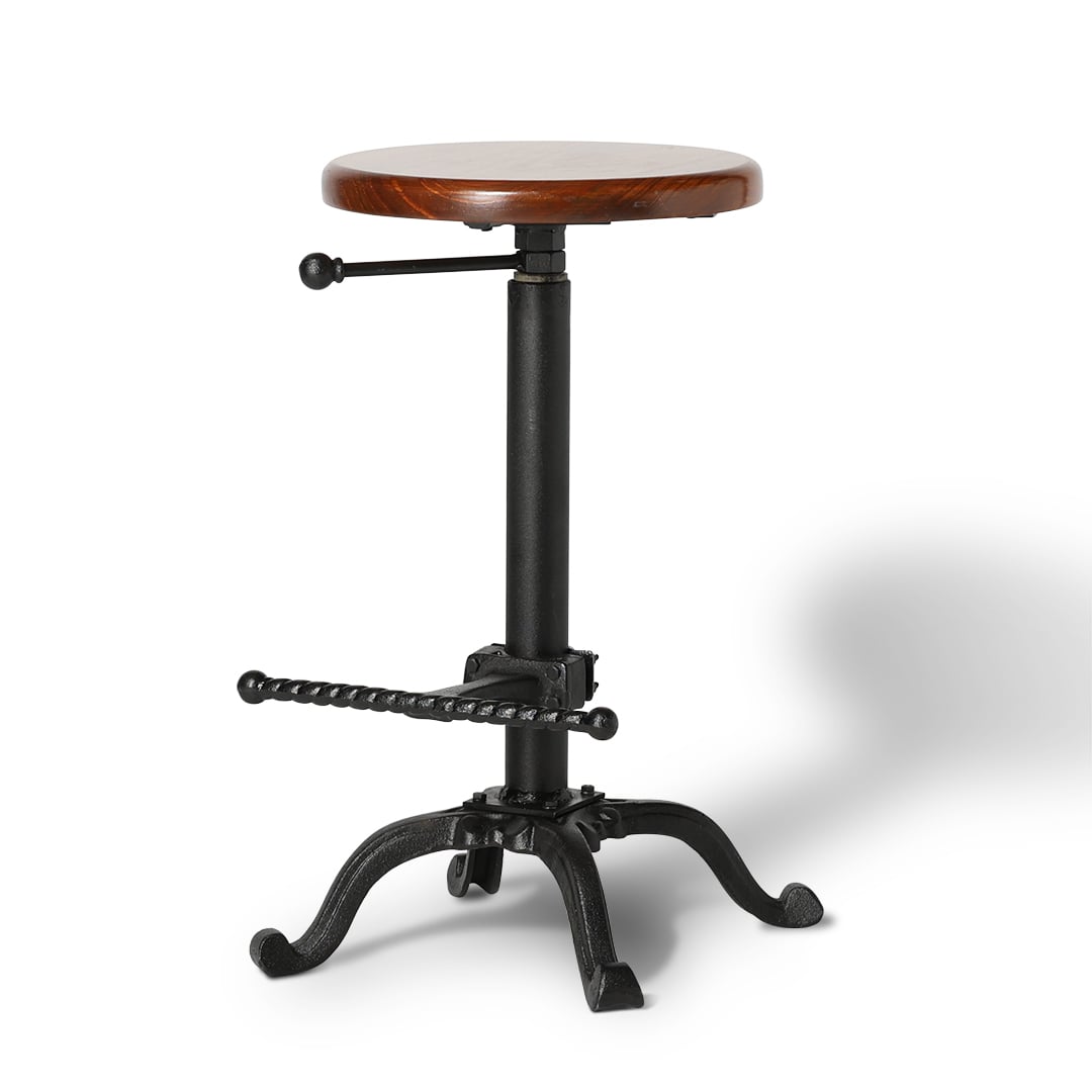 BAR STOOL ANTIQUE BLACK