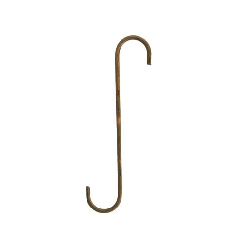 LONG S-HOOK SET OF 2 RUSTED