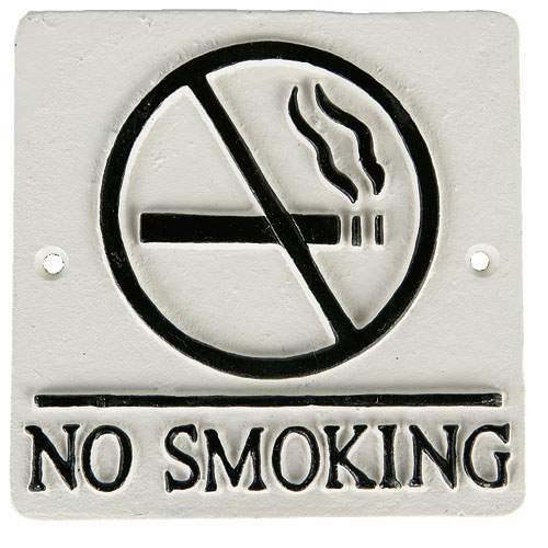 SQUARE SIGN "NO SMOKING" C.IVORY