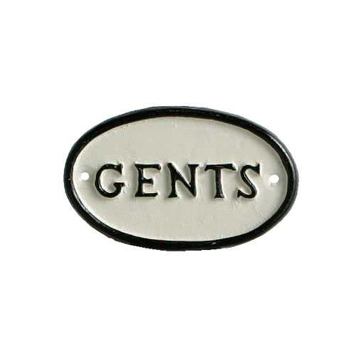 OVAL SIGN "GENTS"
