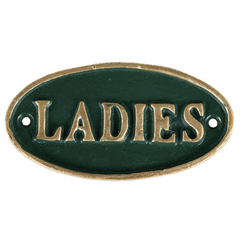OVAL SIGN GREEN "LADIES"