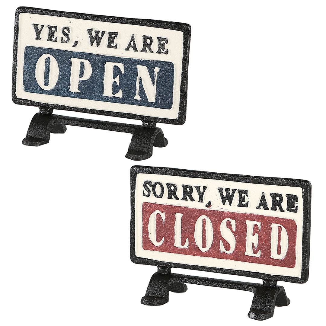 REVERSIBLE SIGN STAND "OPEN-CLOSED"