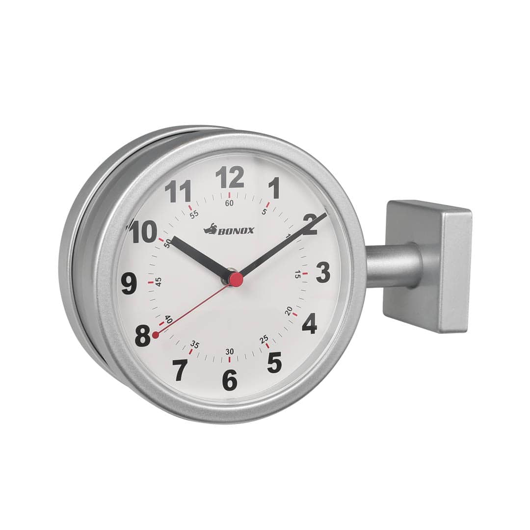 DOUBLE FACE CLOCK 170D SILVER