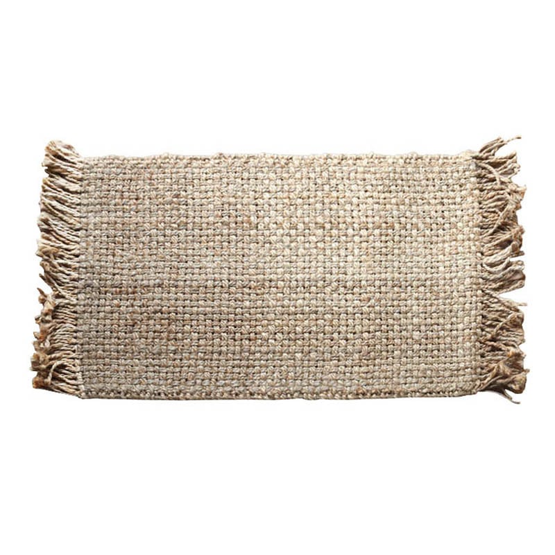 GRID JUTE MAT HAND WEAVE NATURAL 600×900