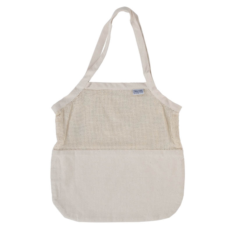 COTTON HALF MESH BAG L