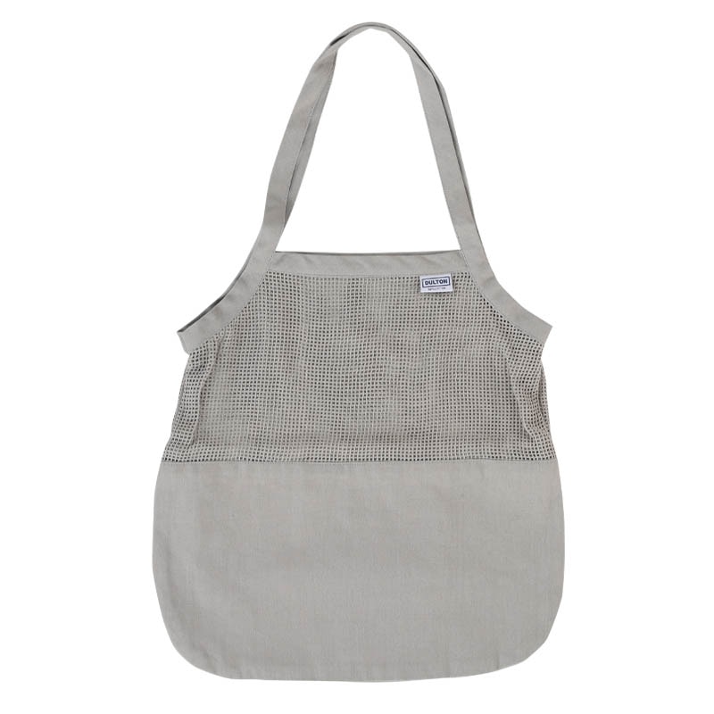 COTTON HALF MESH BAG L GRAY