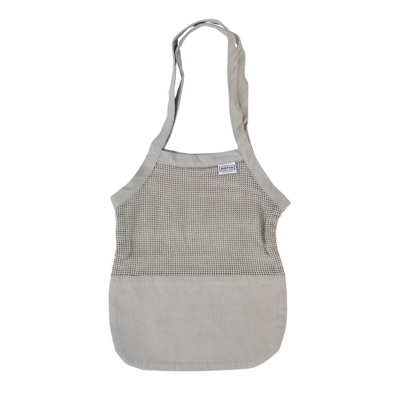 COTTON HALF MESH BAG S GRAY