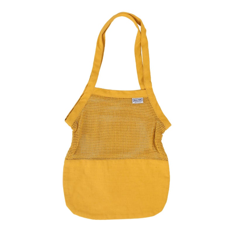 COTTON HALF MESH BAG S YELLOW