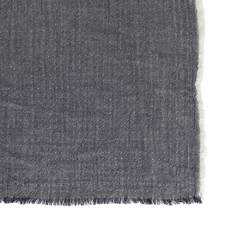 DOUBLE GAUZE COTTON THROW BLUE