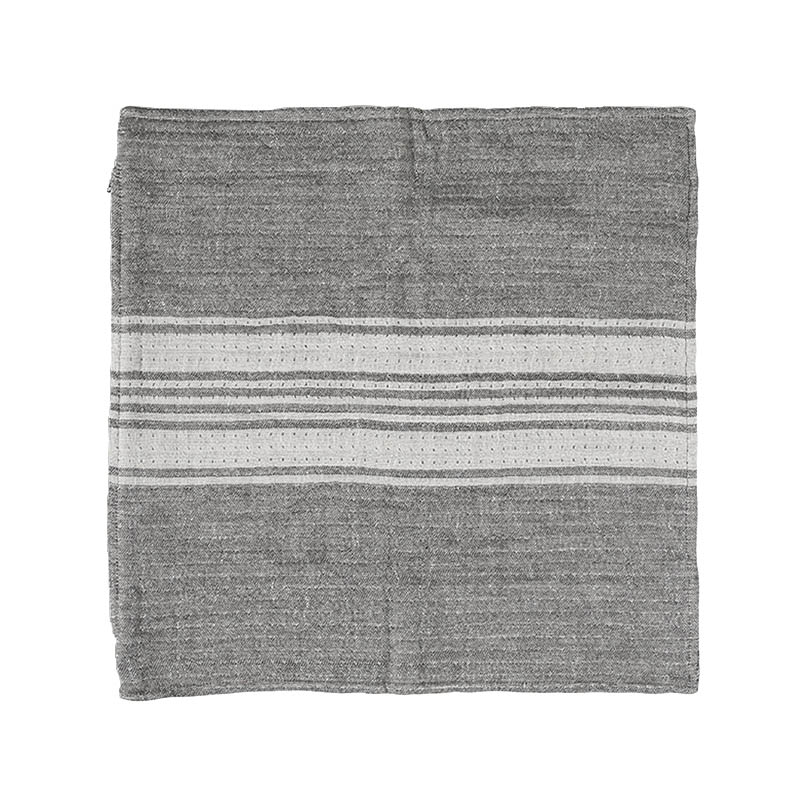 DOUBLE GAUZE LINEN CUSHION COVER GRAY