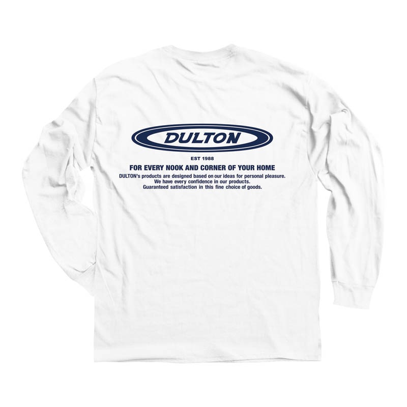 DULTON LONG T-SHIRT OVAL LOGO S WHITE