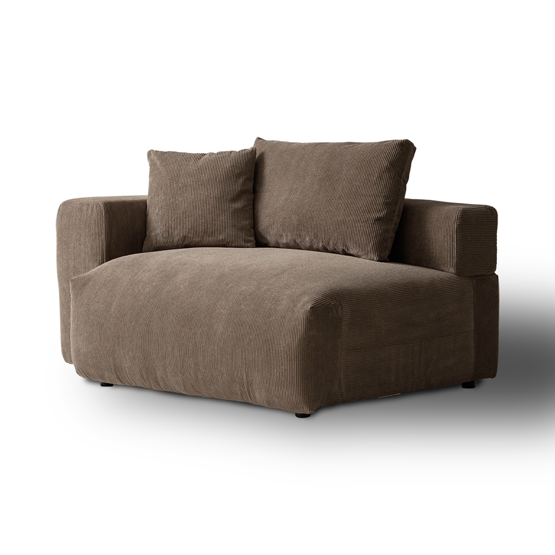 BIG CORDUROY SOFA RIGHT WITH ARM