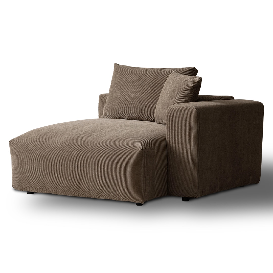 BIG CORDUROY SOFA LEFT COUCH WITH ARM