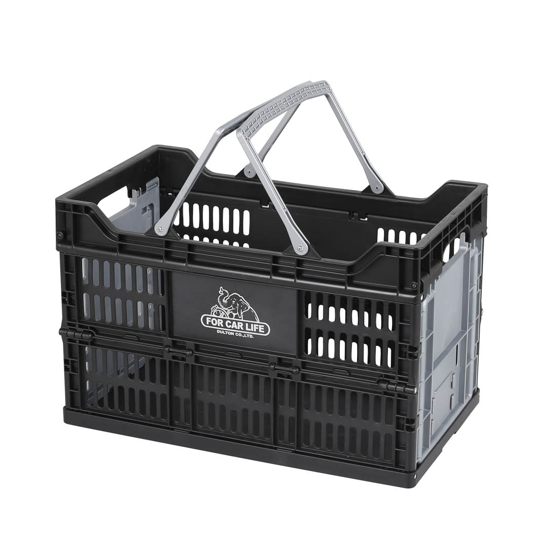 FOLDING SHOPPING BASKET 30L BLACK/SILVER