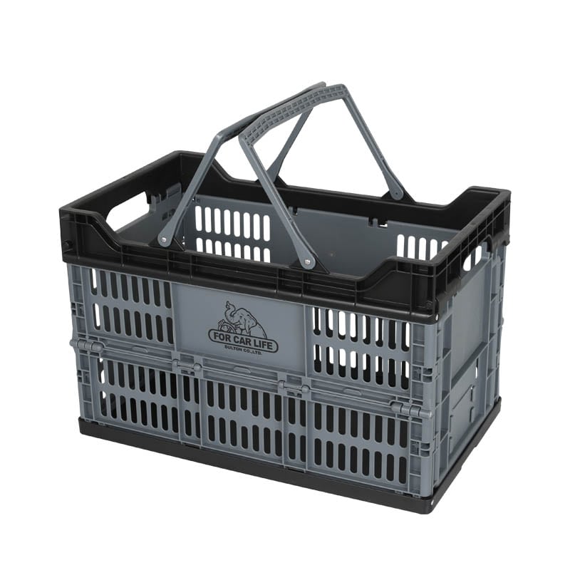 FOLDING SHOPPING BASKET 30L GRAY