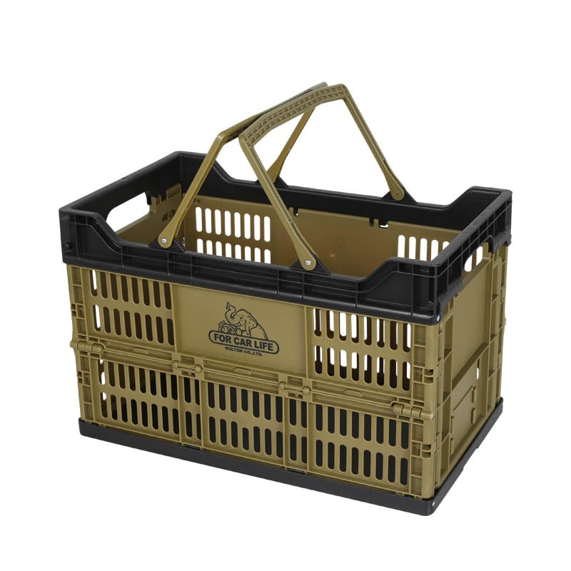 FOLDING SHOPPING BASKET 30L OLIVE