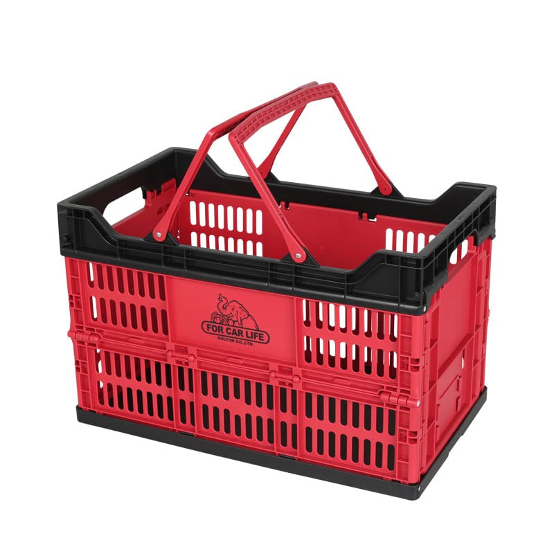 FOLDING SHOPPING BASKET 30L RED