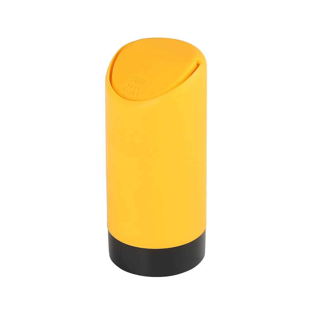 SILICONE TRASH CAN YELLOW