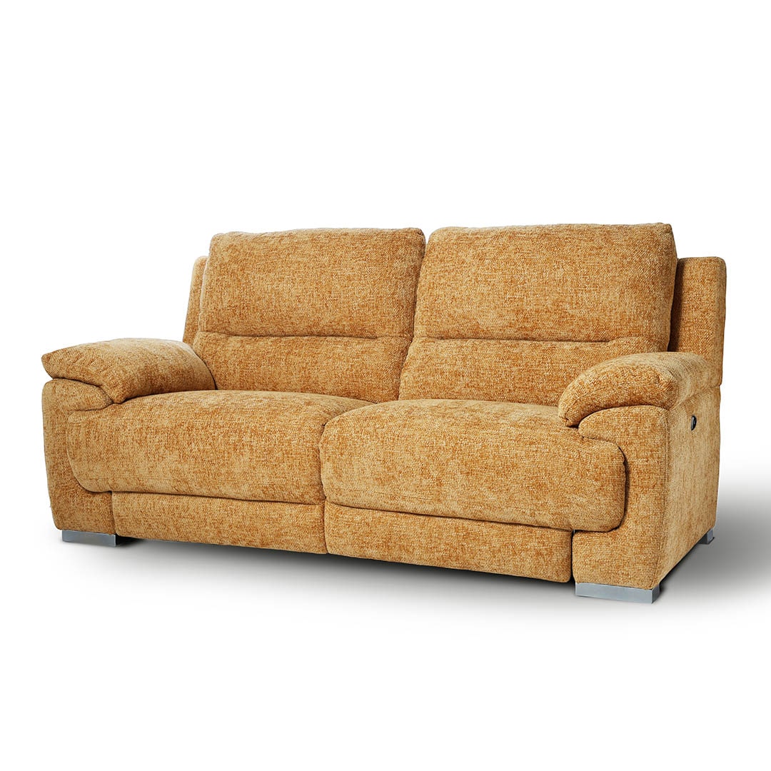 ELECTRIC RECLINING SOFA 2P HONEY YELLOW