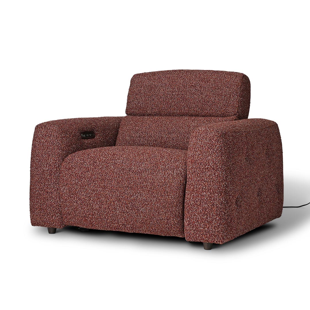 ELECTRIC RECLINING SOFA 1P/TERRACOTTA