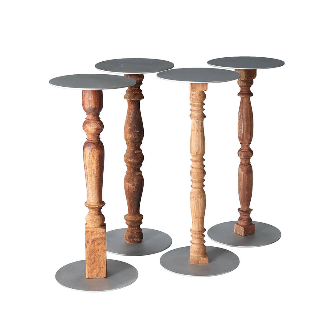 VONA WOODEN SPINDLE STAND GALVANIZED M