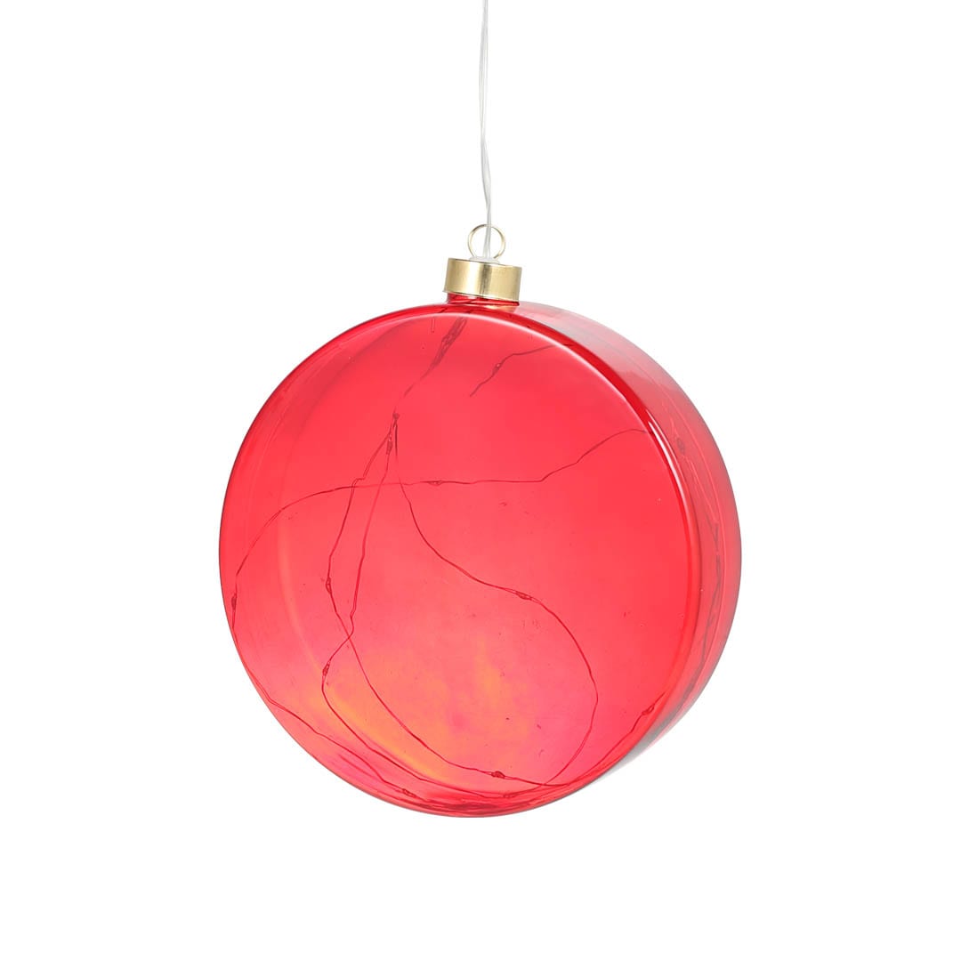 LED DISK GLASS M RED