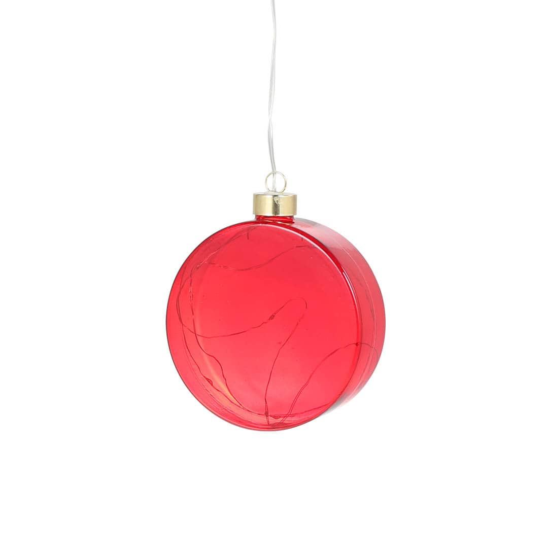 LED DISK GLASS S RED