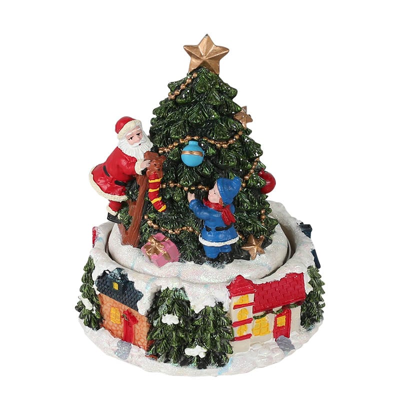 REVOLVING CHRISTMAS TREE MUSIC BOX