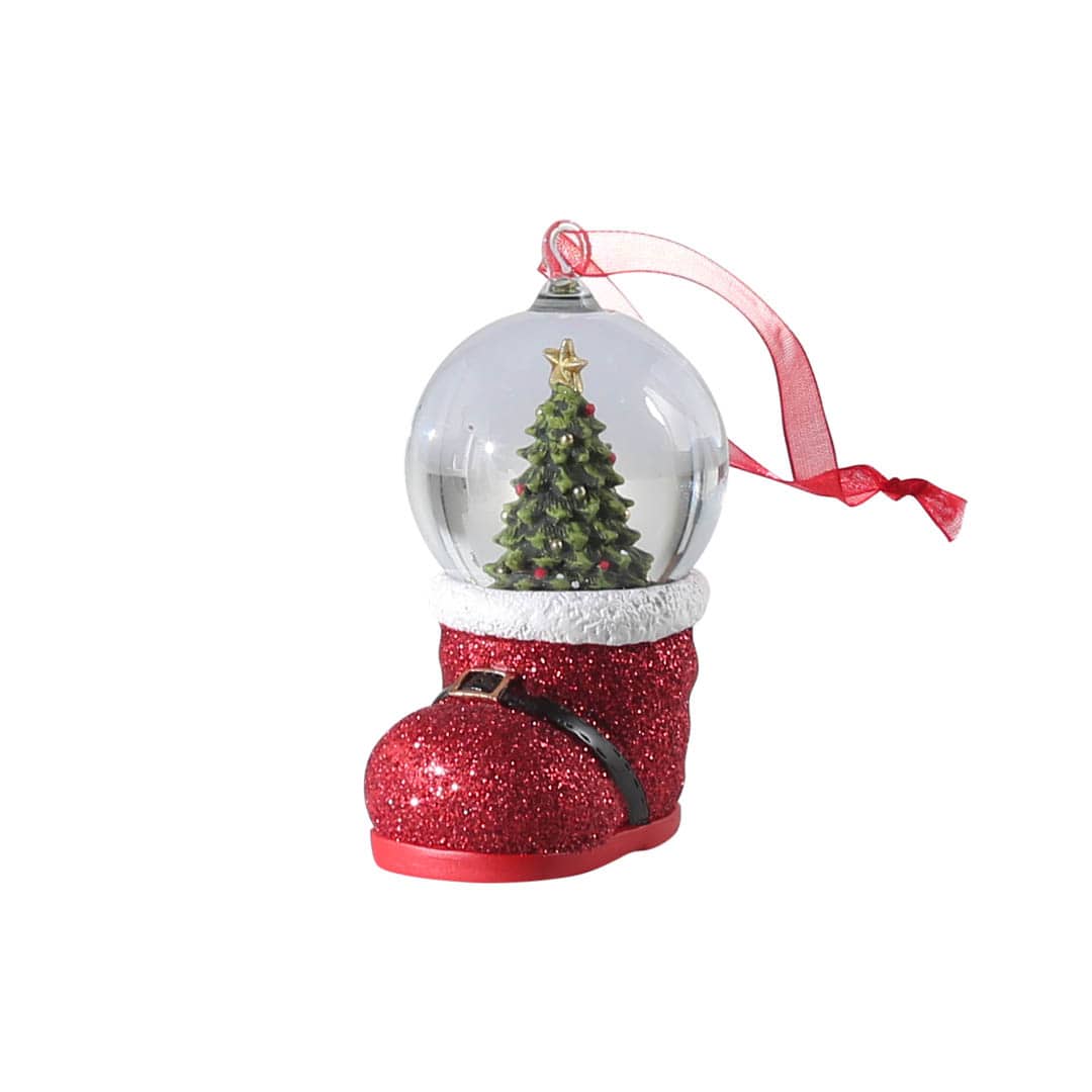 BOOT TREE ORNAMENT RED