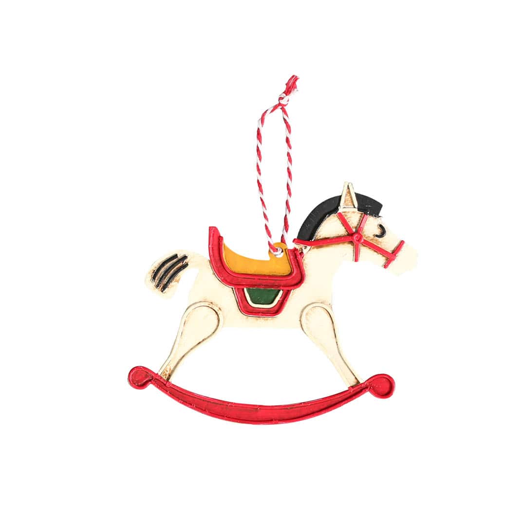 METAL ORNAMENT ROCKING HORSE