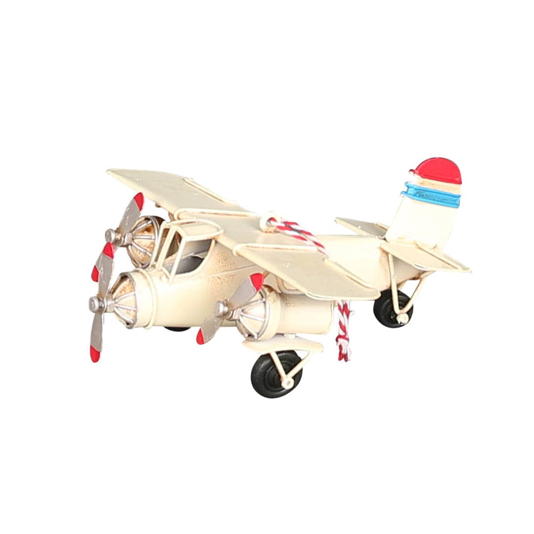METAL HANG PLANE IVORY