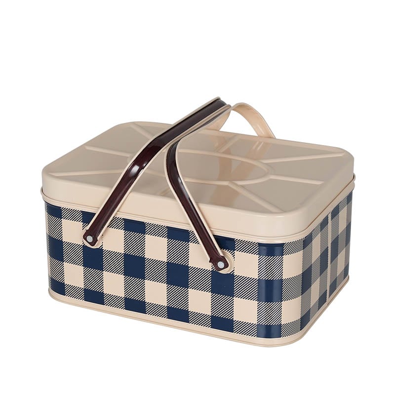 TIN BASKET BLUE