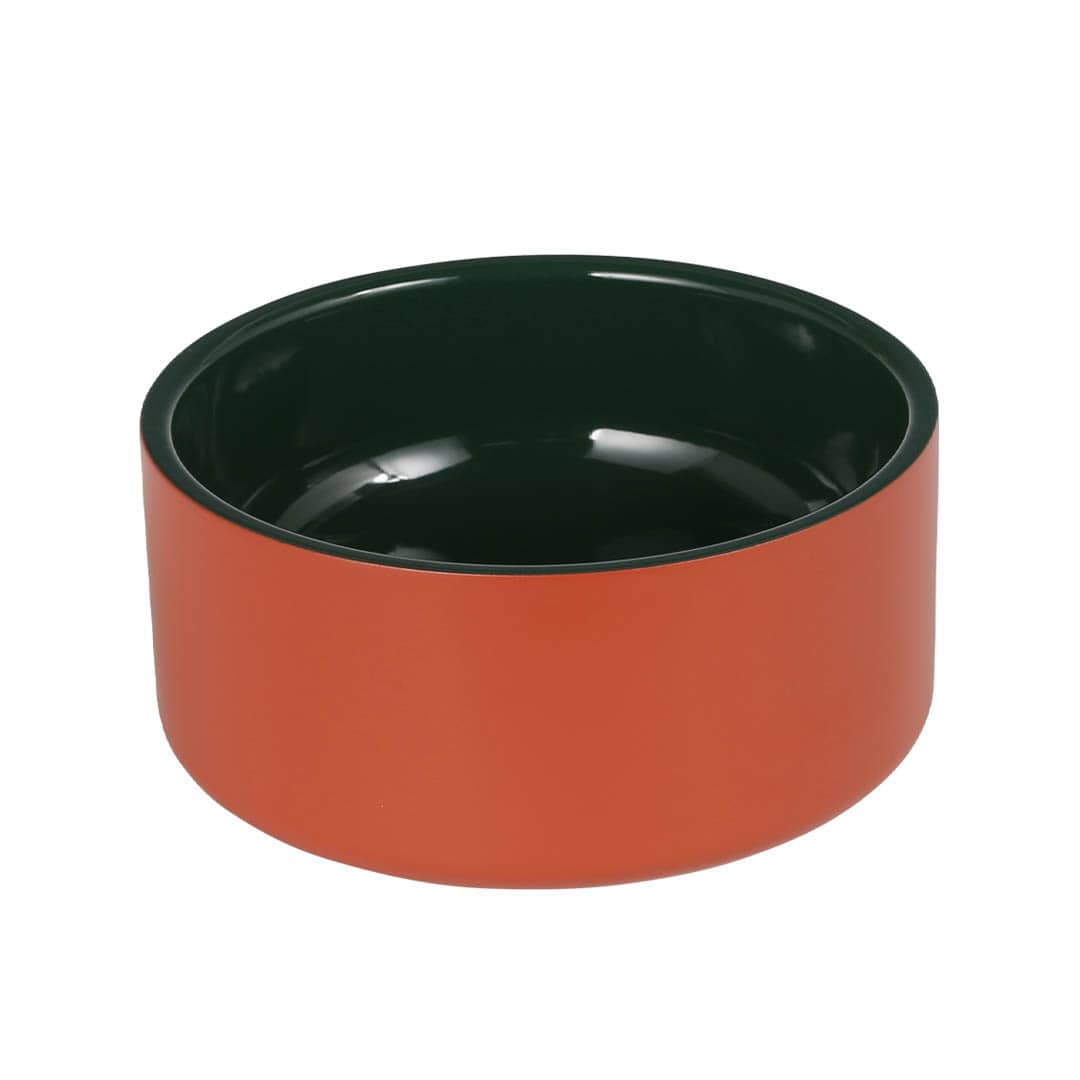 DOUBLE WALL DOG BOWL M TERRACOTTA