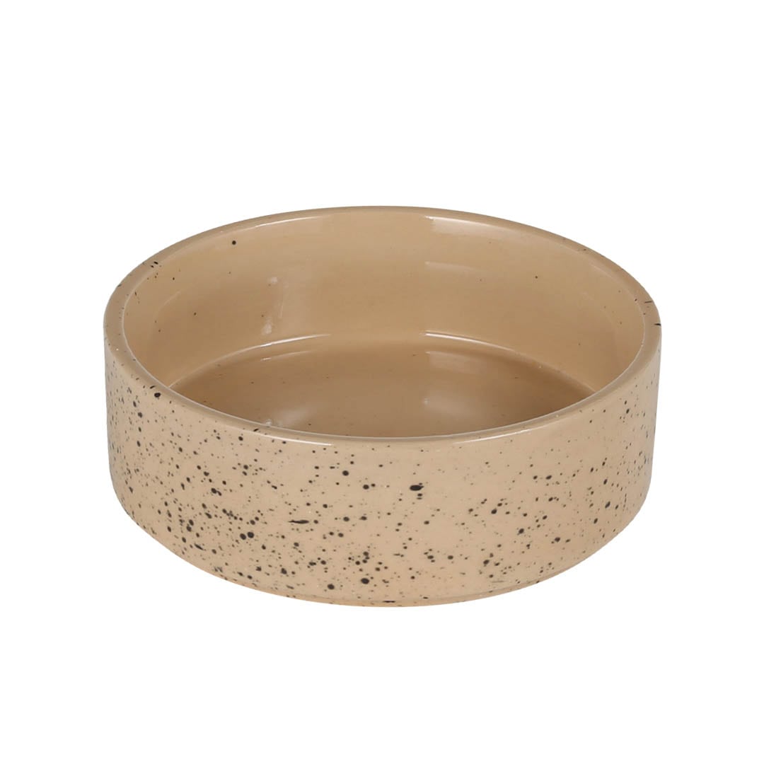 SPLATTER CERAMIC DOG BOWL M