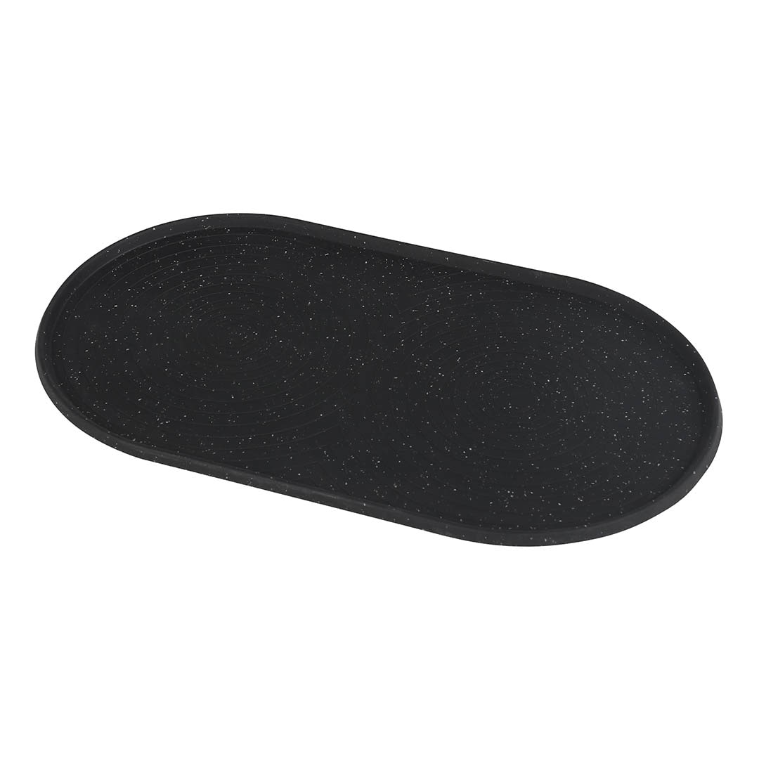 SILICONE PLACE MAT OVAL BLACK