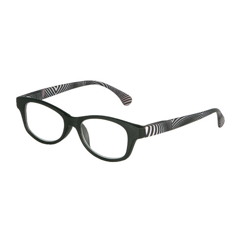 READING GLASSES BLACK/ZEBRA 1.0