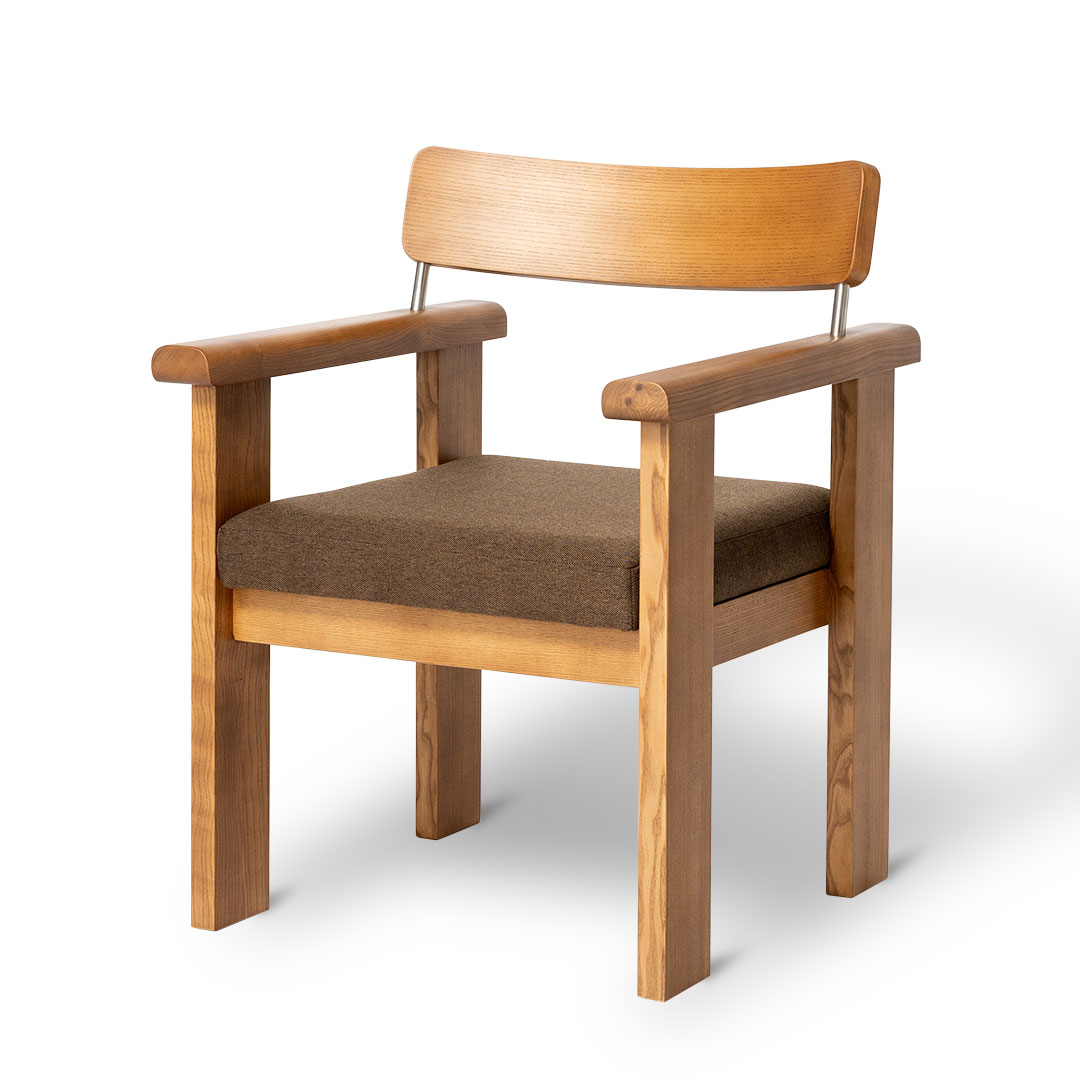 "WRIGHT" DINING CHAIR BROWN