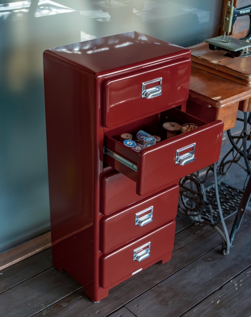 5 DRAWERS CHEST BRICK BROWN