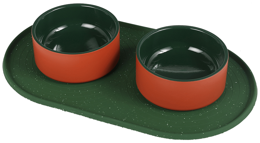 Double wall dog bowl product