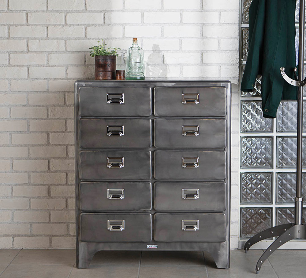 2 COLUMNS BY 5 DRAWERS RAW