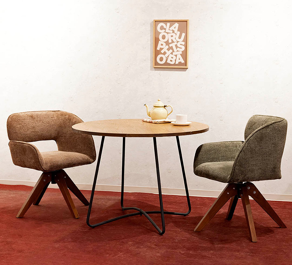 ROTATING DINING CHAIR GREEN
