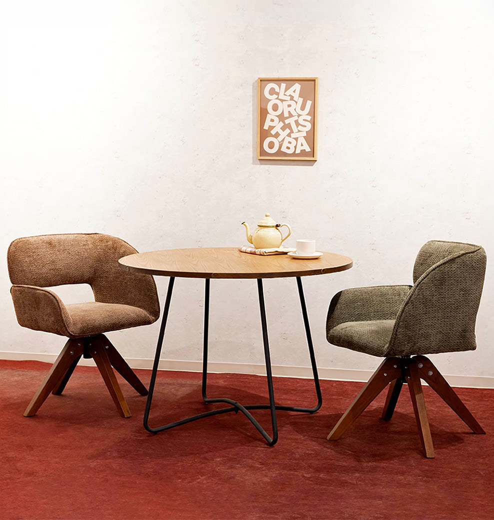 ROTATING DINING CHAIR GREEN