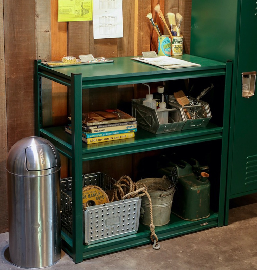 STEEL SHELF 3 LAYER DARK GREEN