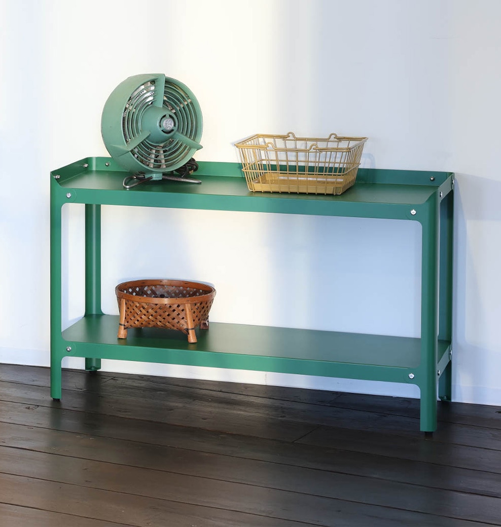 STEEL SHELF 2 LAYERS GREEN